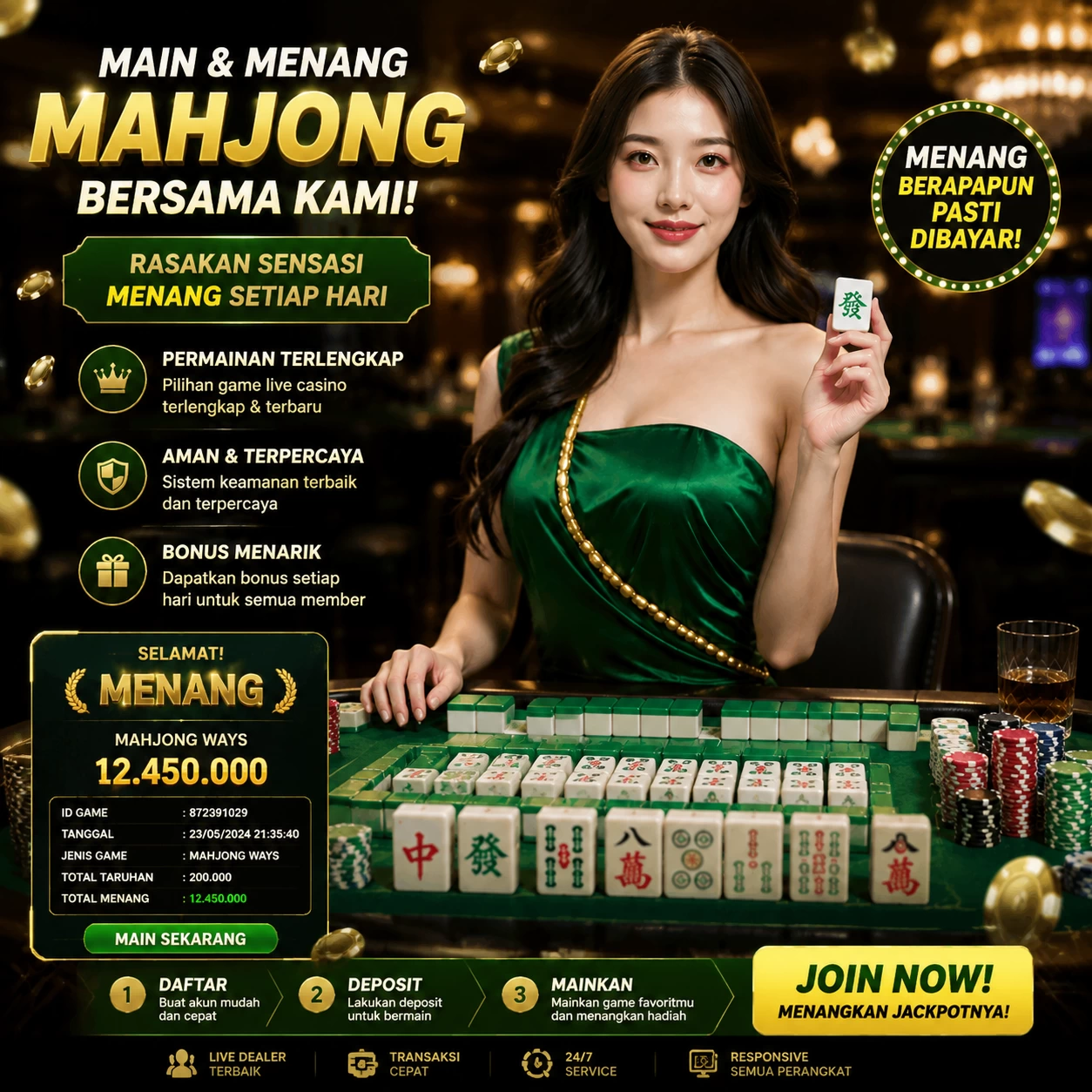 Yang berubah di 9zkgames: bookmark, e-wallet, turnover